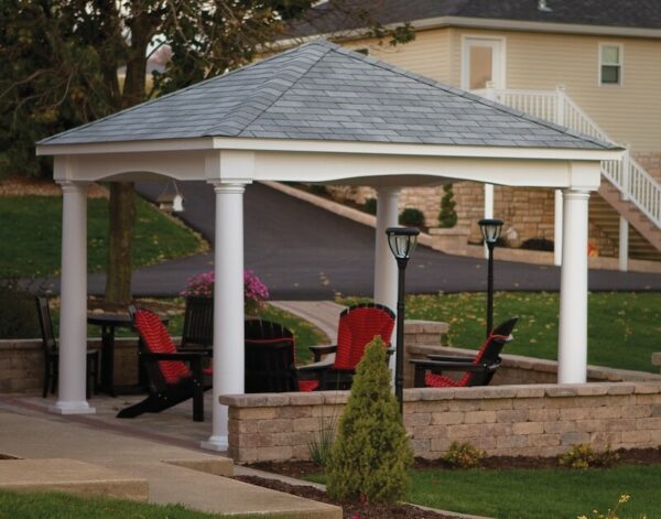 12x12 Victoria Pavilion shown with a regular roof