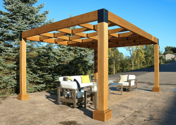Wooden Pergola Vineyard wooden pergola,Full lattice roof on a Vineyard wooden pergola,Shade slat roof on a Vineyard wooden pergola,Vineyard wooden pergola with no shade,Vineyard wooden pergola with half lattice