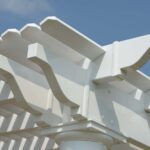 Scroll end cap for Vinyl Pergola