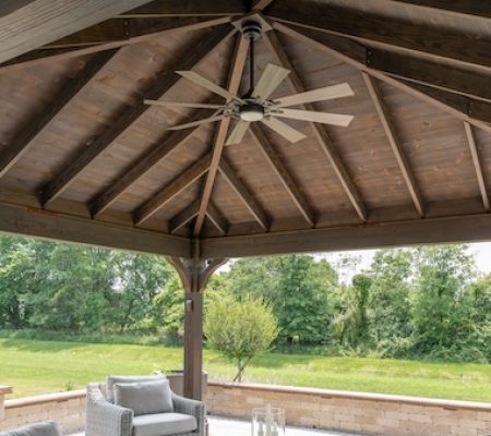 Exposed rafter ceiling for pavilions