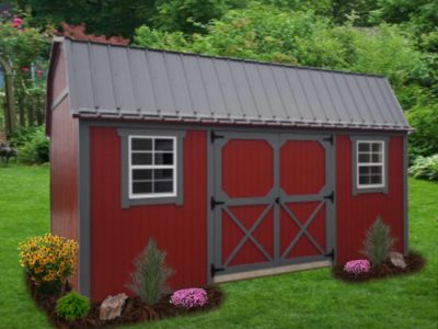 Painted-Lofted-Garden-red-with-dark-grey-trim