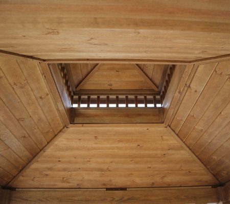 Wood pavilion ceiling